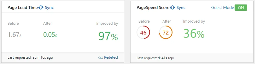 lscache openlightspeed results