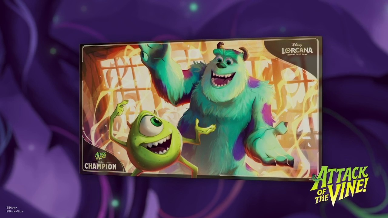 Attack of the Vine Set Championship Playmat featuring Mike Wazowski, Sulley, and Boo