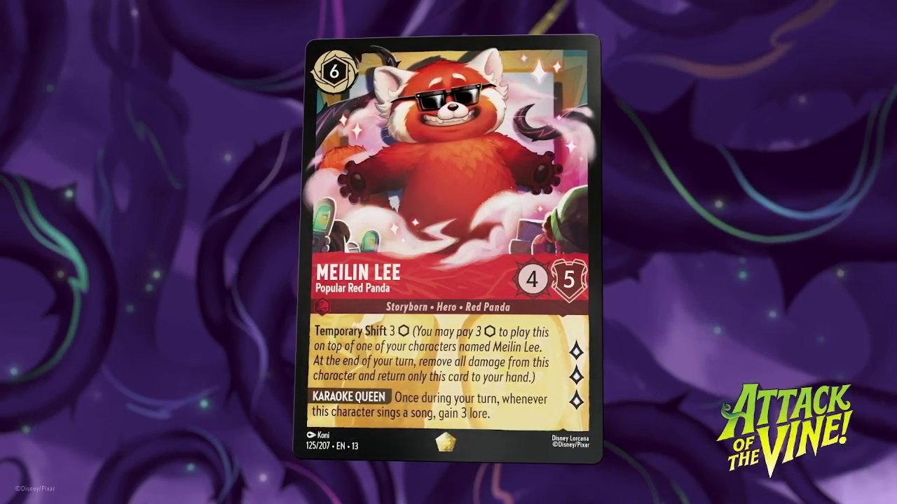 Meilin Lee card revealed during the LoreCast, showing the new Temporary Shift mechanic