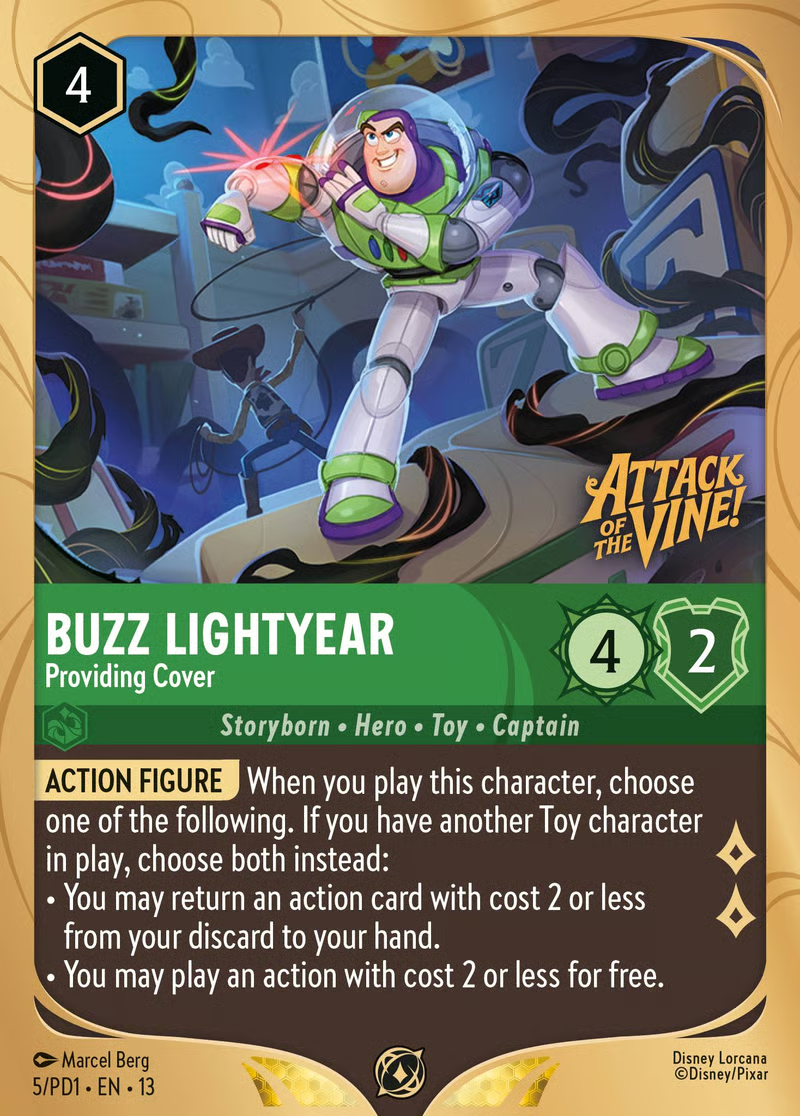 Disney Lorcana Buzz Lightyear Pre-Release Promo Card