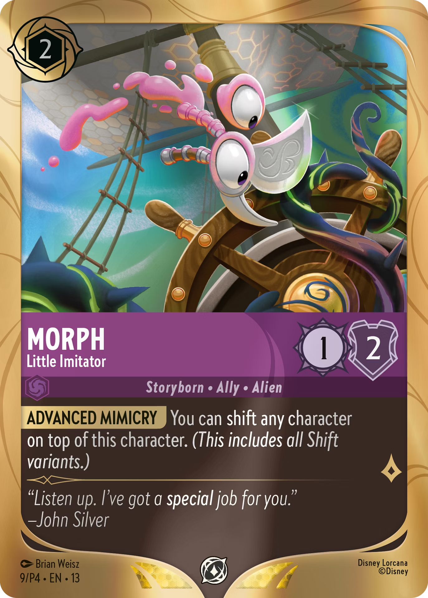 Disney Lorcana Morph Little Imitator Seasonal League Promo Card