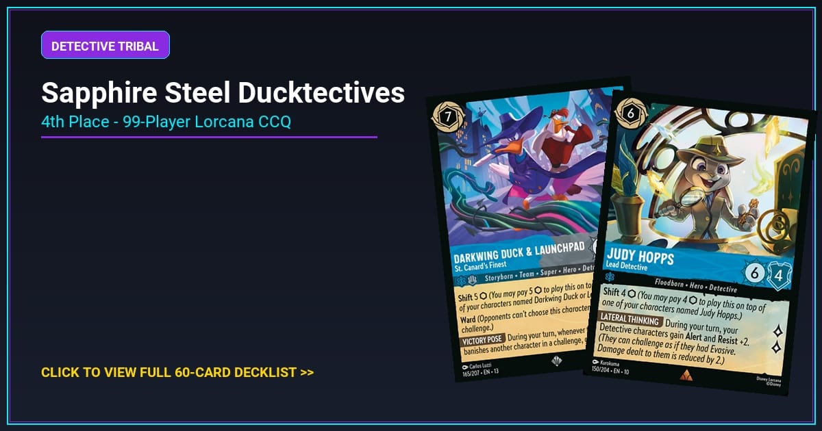 Sapphire Steel Ducktectives Deck Highlight