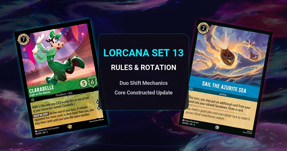 Disney Lorcana Set 13 Rules Clarifications: Duo Shift, Pre-Release Dates & Gen Con Announcements