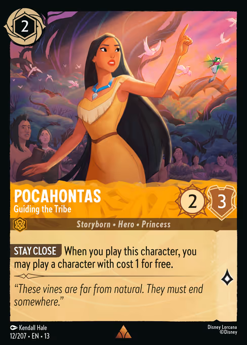Pocahontas Guiding the Tribe Official Card Art